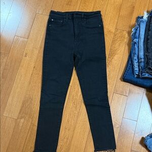Men's Black Slim Straight Jeans